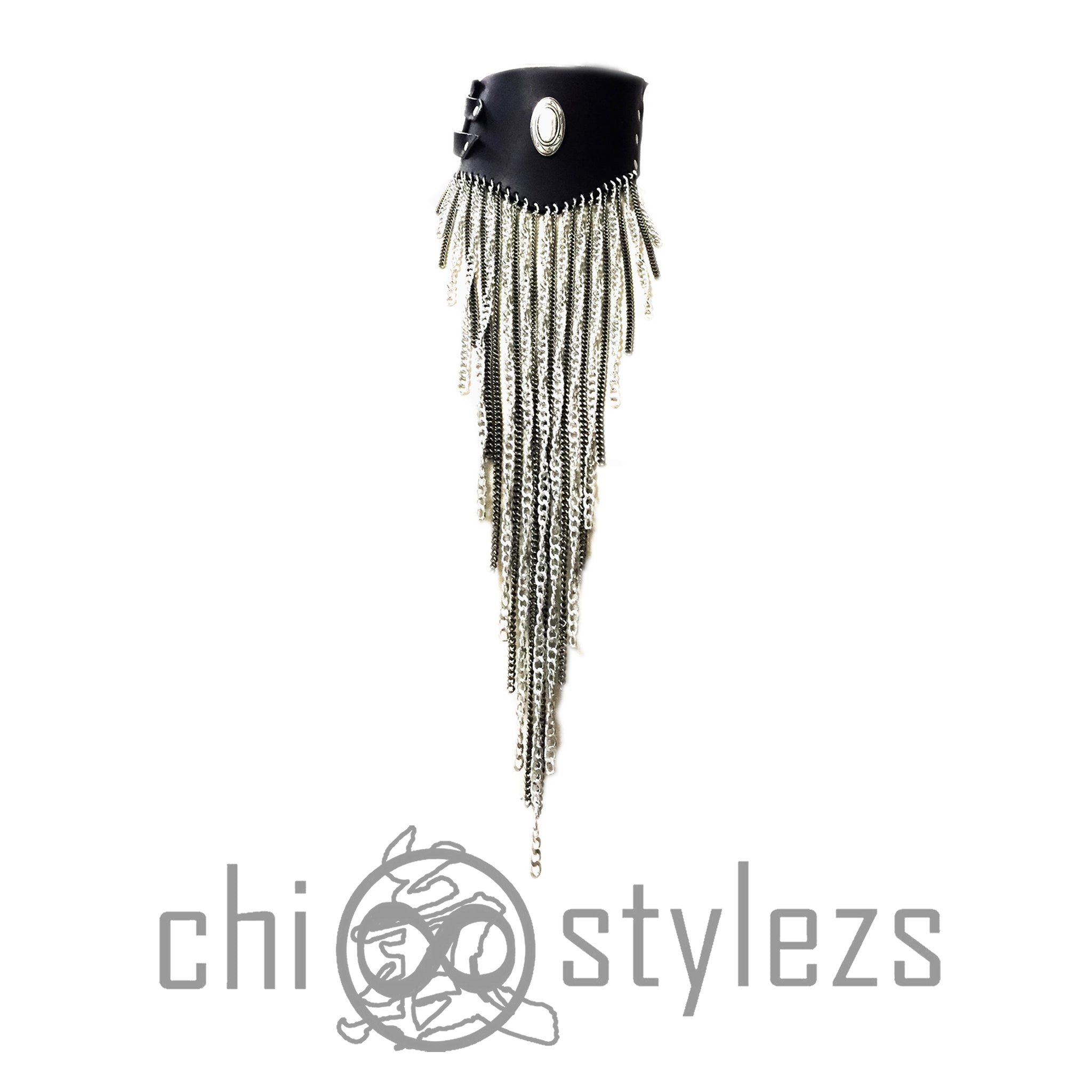 Chi Choker avec Metal Fringe (Custom Commission)